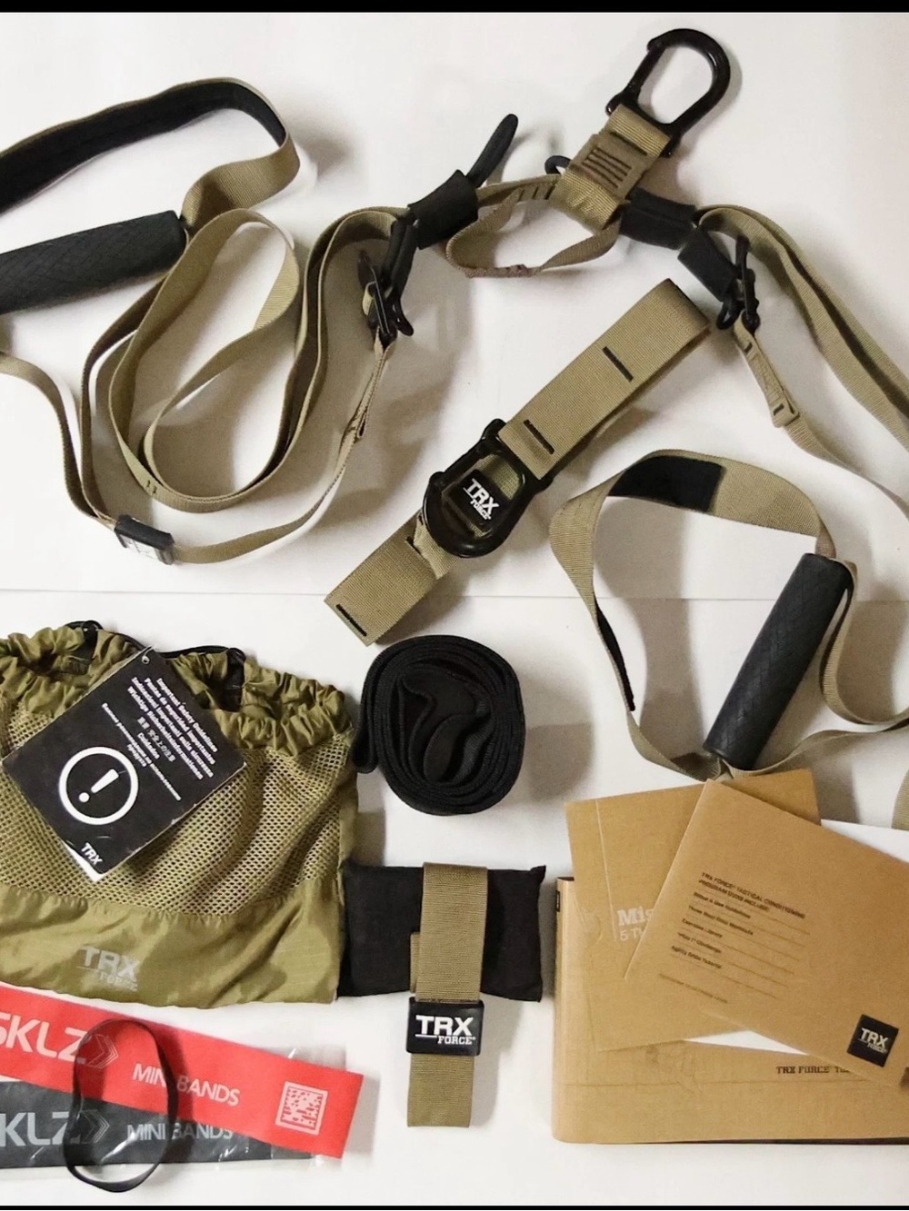 TRX Tan Suspension Trainer Kit — Adjustable Home Fitness Straps